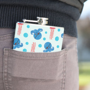 Cantil Octopus Pirata, Jellyfish Pirata, Animais do Mar