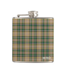 O'Farrell Tartan Monogramas Green e Tan Xadrez