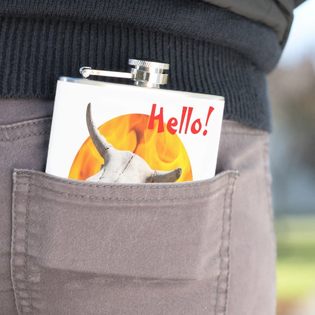 Cantil Olá! Crânio e fogo de Demon (In Situ)