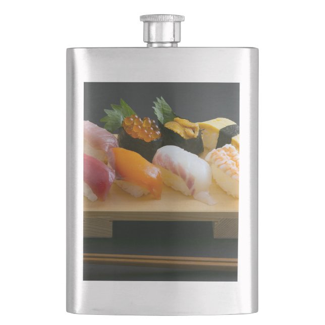 Cantil Omakase Spirit – Classic Sushi Board Flask (Frente)