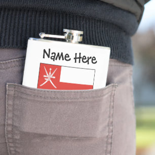 Cantil Oman Bandeira Oman Personalizada Nome