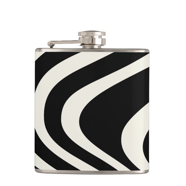 Cantil Ondas de estilo retrô preto e branco (Frente)