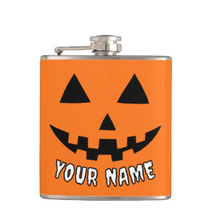 Cantil Orange Pumpkin Personalizado Halloween Seu Nome