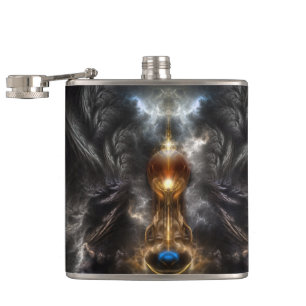 Cantil Órbulo De Aço Inoxidável, De Arte Fractal Leve