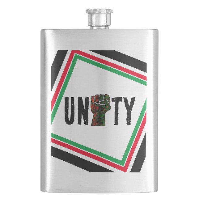 Cantil orgulho negro vermelho punho verde pano-africano (Frente)