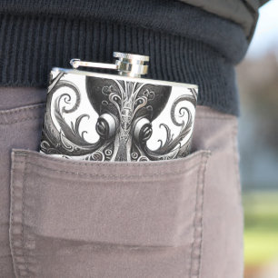 Cantil Ornamentado de Octopus Kraken Steampunk Black