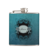 Ornamentado gravado Blue Damask