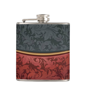 Cantil Ornamento do vintage vermelho e preto