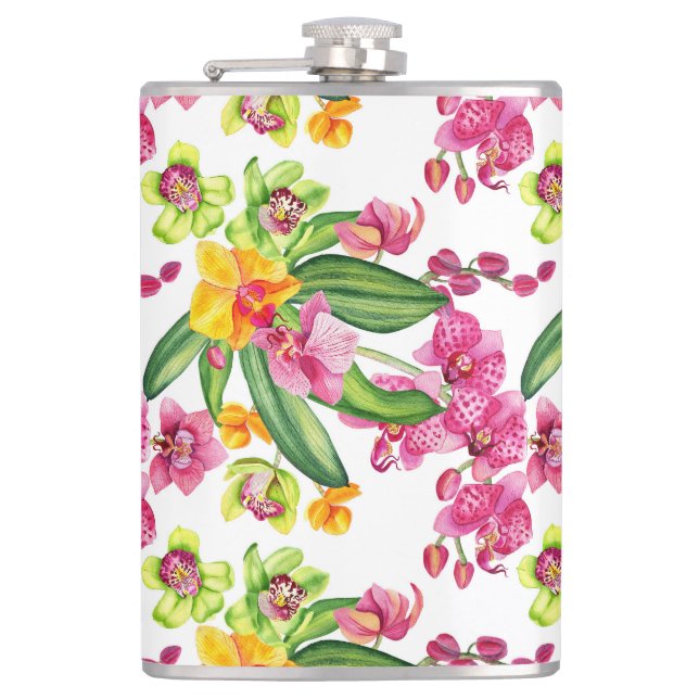 Cantil Orquídeas Aquarelas Design 18 (Frente)