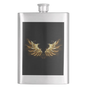 Cantil Ouro Angel Wings sobre fundo preto