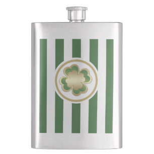 Cantil Ouro clássico sortudo de shamrock verdes listras