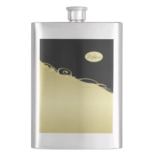 Cantil Ouro de luxo decorativo em ouro e preto, Monograma