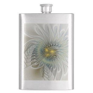 Cantil Ouro Silver Flower Fantasy Abstrato Arte Fractal