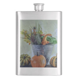 Cantil Outono ainda vive com abóboras, flores