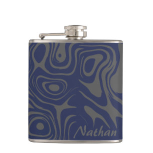 Cantil Padrão Abstrato Legal Cinza e Azul Personalizado