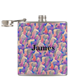 Cantil Padrão Aquarela Frasco Personalizado