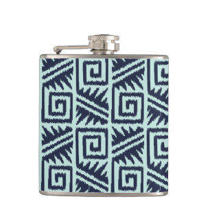 Cantil Padrão Azteca Ikat - Índigo e Azul Claro