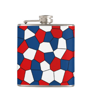 Cantil Padrão Branco Azul Vermelho