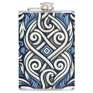 Cantil Padrão branco e azul grego moderno