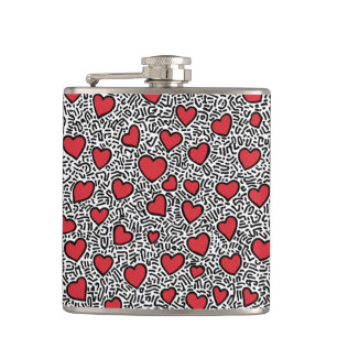 Cantil Padrão cardíaco de pop Art