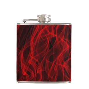 Cantil Padrão de Abstrato de Linha Curva Vermelha Neon da