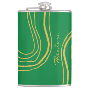 Cantil Padrão de Abstrato Verde Dourado moderno