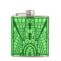 Padrão de arquitetura deco, verde leve de jade