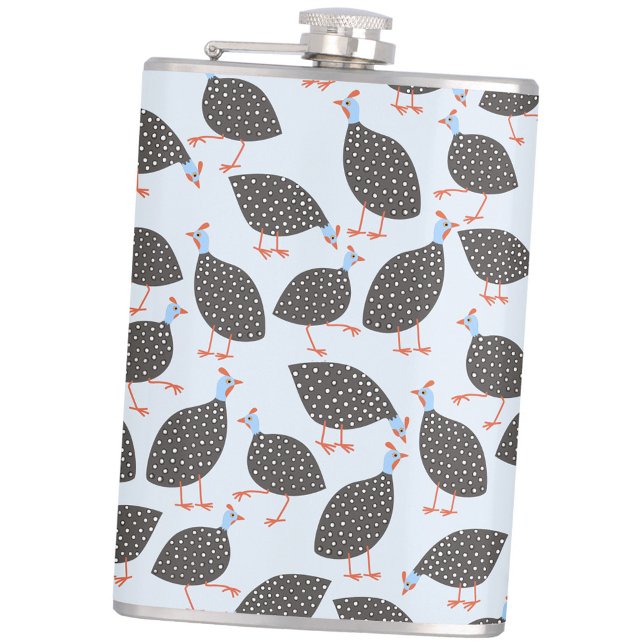 Cantil Padrão de Aves Diversão de Guineafowl (Fun Guineafowl bird pattern hip flask)