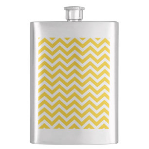 Cantil Padrão de Chevron Dourado e Branco