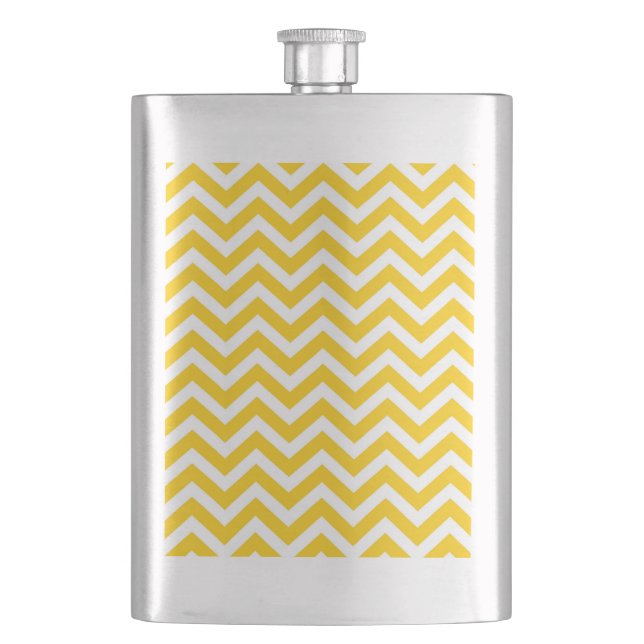 Cantil Padrão de Chevron Dourado e Branco (Frente)