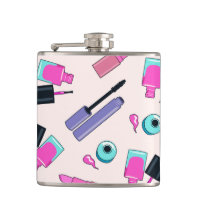 Padrão de cosméticos rosa e roxo