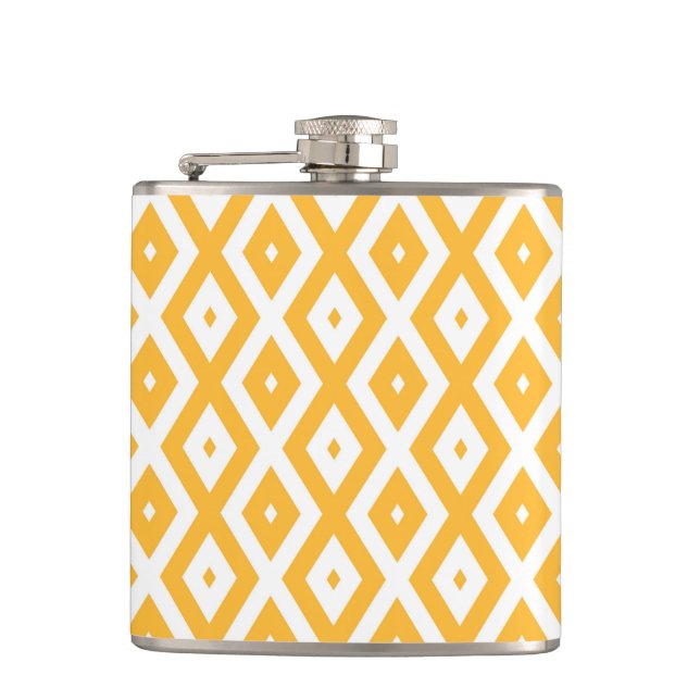 Cantil Padrão de diamante amarelo sunny e branco (Frente)