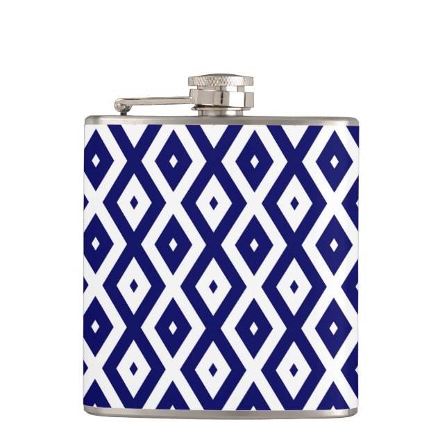 Cantil Padrão de diamante branco e azul-marinho (Frente)