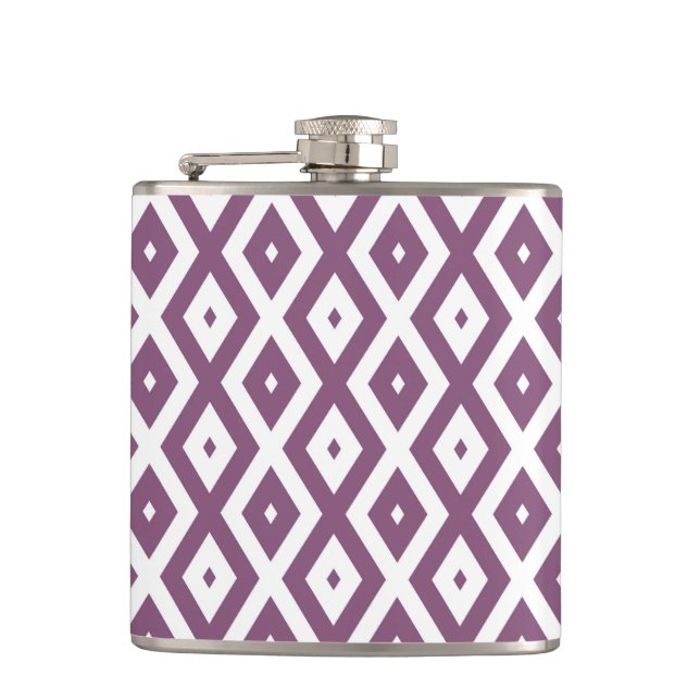Cantil Padrão de diamante branco e Mauve (Frente)