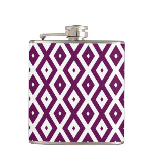 Cantil Padrão de diamante branco e roxo de ameixa