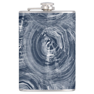 Cantil Padrão de espiral abstrato azul e branco