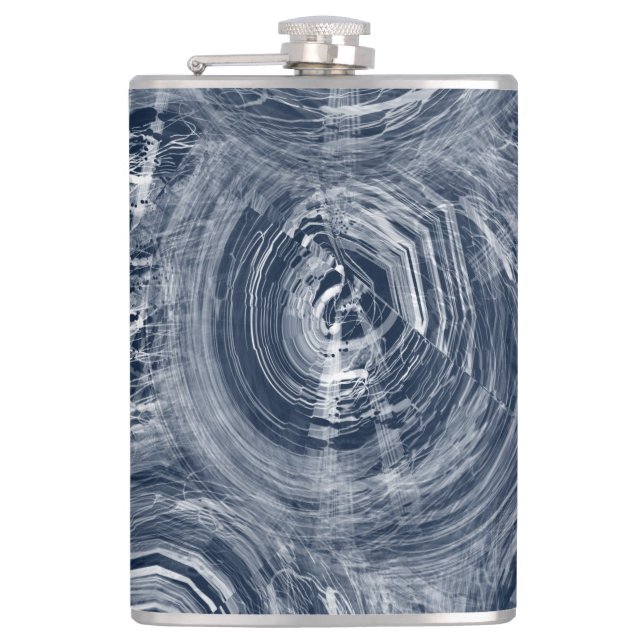 Cantil Padrão de espiral abstrato azul e branco (Frente)