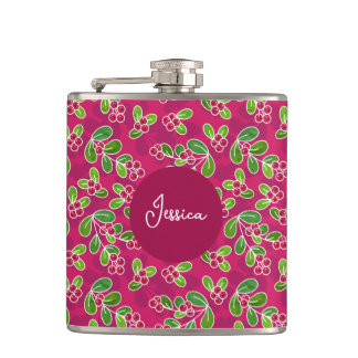 Cantil Padrão de Fruta de amora festiva, Fuchsia