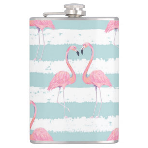 Cantil Padrão de Fundo Flamingo Exótico