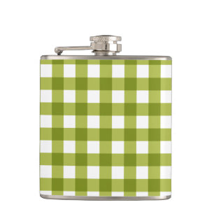 Cantil Padrão de Gingham Verde e Branco
