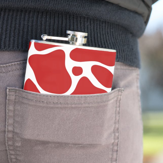 Cantil Padrão de girafa branca e vermelha para impressão  (In loco)