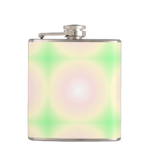Cantil Padrão de Gradiente Óptico 3D Branco Rosa Verde Pá