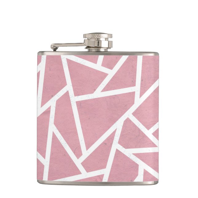 Cantil Padrão de mosaico branco e coral (Frente)