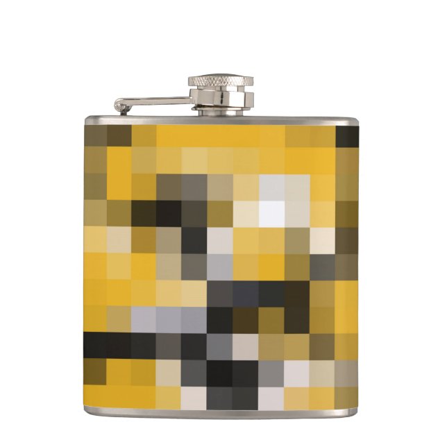 Cantil Padrão de mosaico preto amarelo moderno da Trendy (Frente)