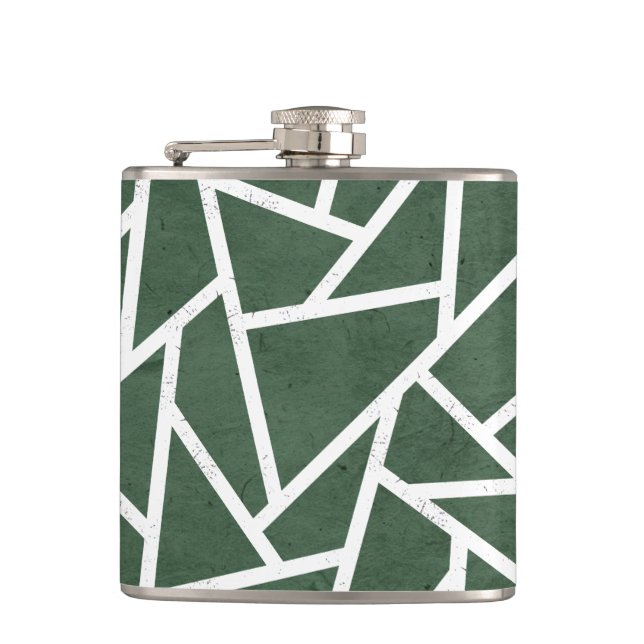 Cantil Padrão de mosaico verde e branco (Frente)