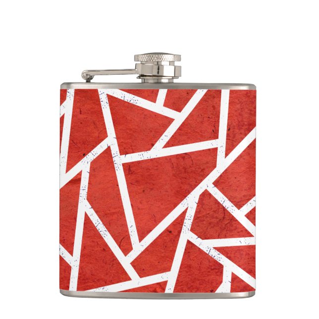 Cantil Padrão de mosaico vermelho e branco (Frente)
