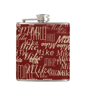 Cantil Padrão de nomes no vermelho escuro