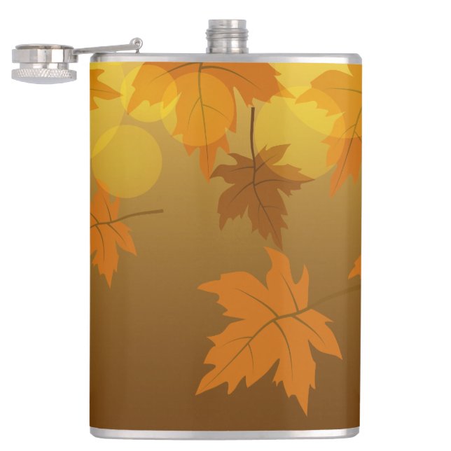 Cantil Padrão de outono com folhas de carapaça e boque em (Aberto)