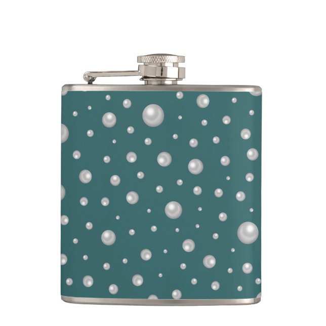 Cantil Padrão de Pérola em Fundo Azul Turquesa Transforma (Frente)