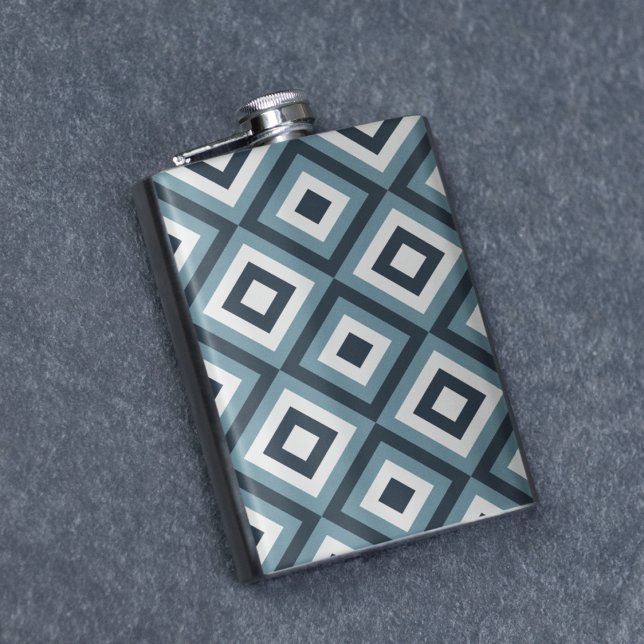 Cantil Padrão de quadrados azuis (Blue Squares Pattern Flask)